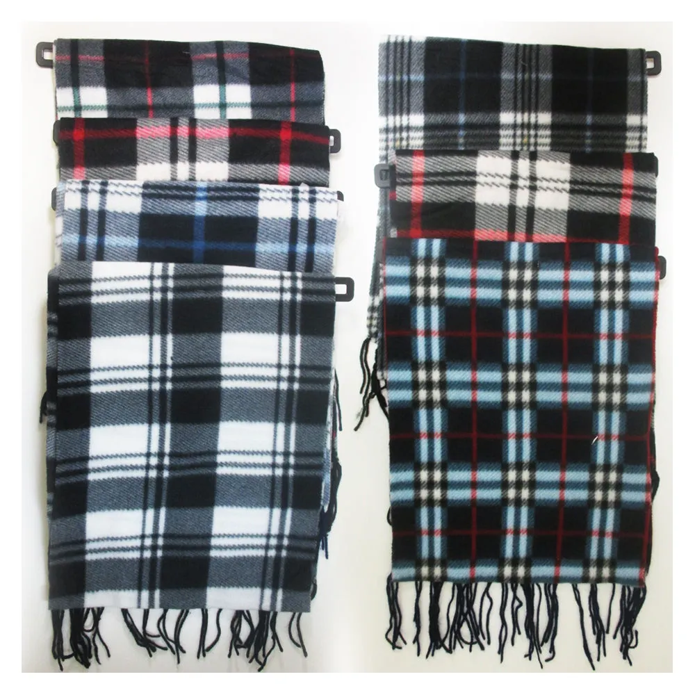 1 Fleece Scarf Plaid Super Soft Unisex Feel Warm Pashmina Cold Winter Shawl