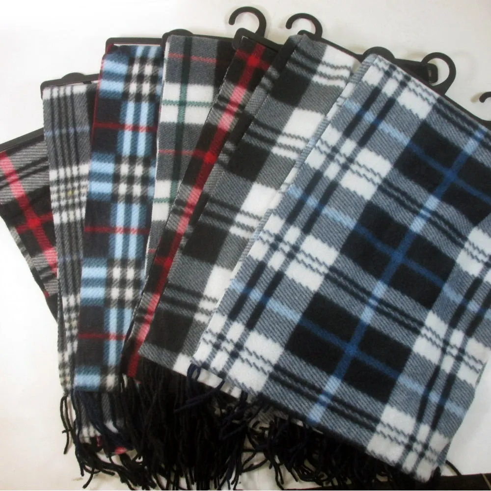 1 Fleece Scarf Plaid Super Soft Unisex Feel Warm Pashmina Cold Winter Shawl