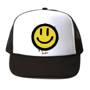 Bubu - Black   White Trucker Hat - All Smiles