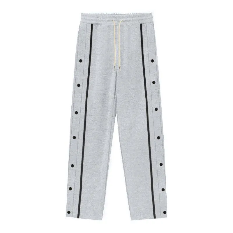 Casual Sports Breasted Pants Men's Loose Straight Trousers