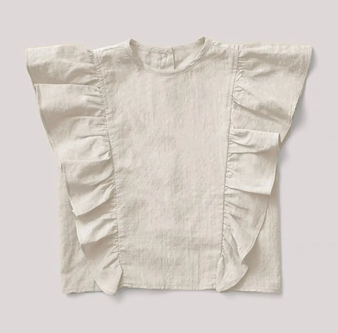 COTTON FLUTTER SLEEVE TOP [PREORDER]