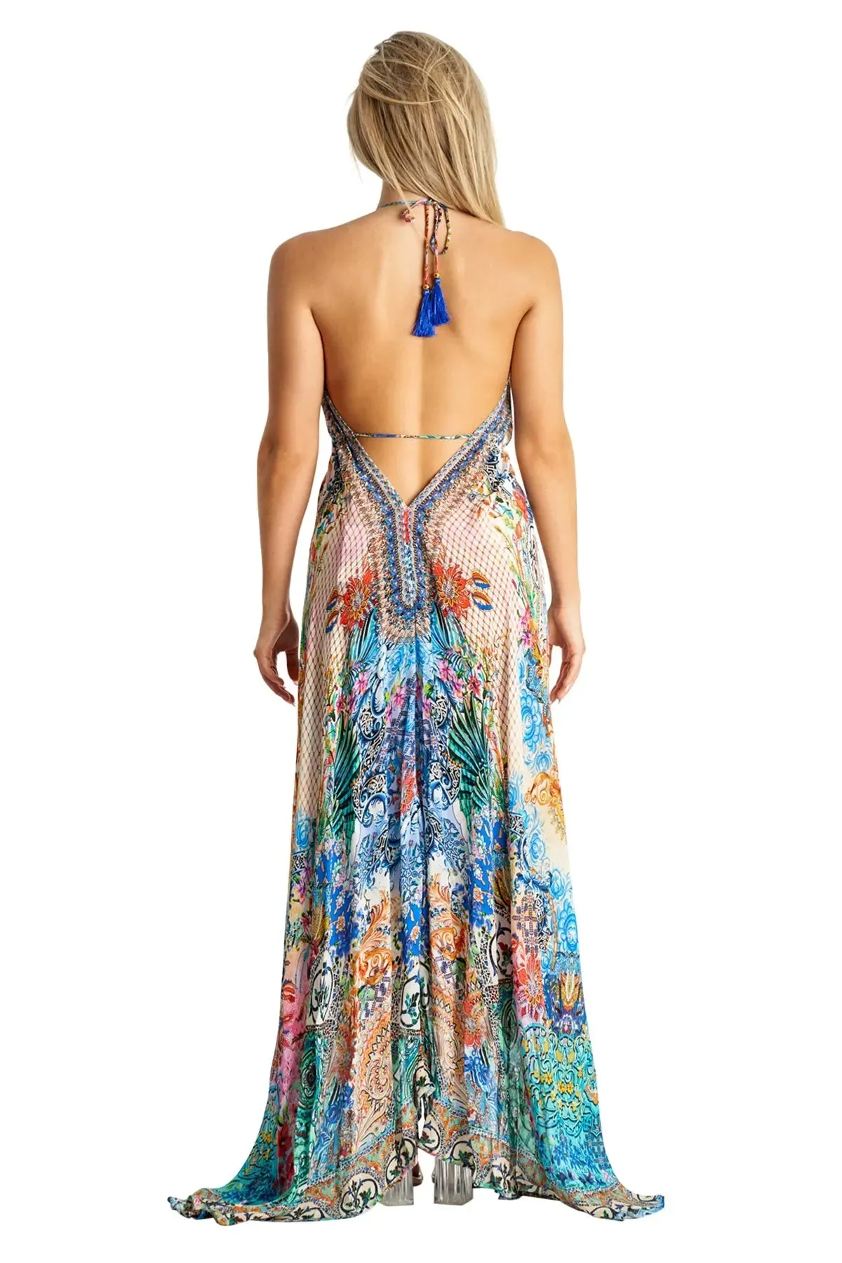 Halter Maxi Resort Dresses for Women