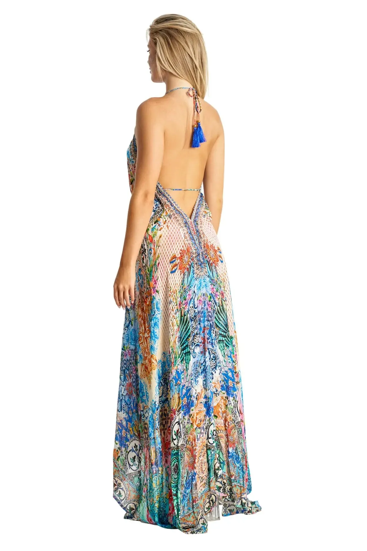 Halter Maxi Resort Dresses for Women