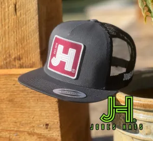 New 2022 Jobes Trucker Cap- All Charcoal Solid Maroon Patch