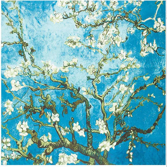 New Fashion Pashmina Van Gogh painting almond blossom silk scarf