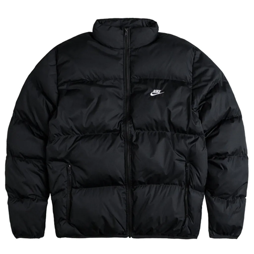 NIKE SPORTSWEAR CLUB PUFFER JACKET - BLACK/WHITE