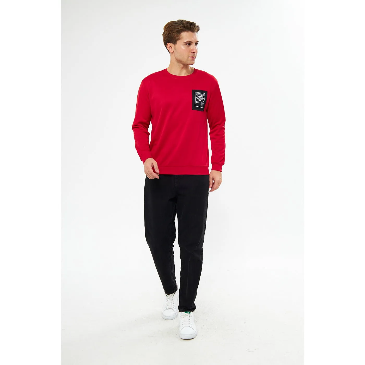Red Raw Patch Sweatshirt